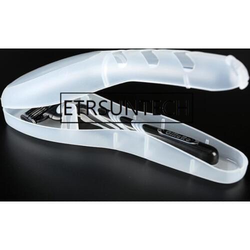 100pcs Portable Travel Mens Razor Case Razor Blades Plastic Storage Box Shaving Machine Container Holder Shaver Box