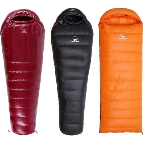 -15℃/5℉ Goose Down Sleeping Bag for Adults - Lightweight and Compact Cold Weather Mummy Bag for Backpacking, Camping, Hiking