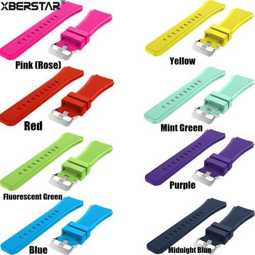 22mm Sports Silicone Watch Band Strap for Samsung Galaxy Gear S3 Classic SM-R770 S3 Frontier SM-R760 SM-R765 Smart Watch Belt