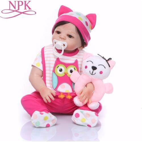 48cm Full silicone Vinyl newborn Toddler Babies Dolls baby infant girl baby Birthday Gift Present Child Play House Toy bonecas