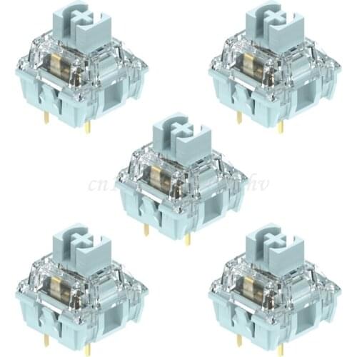 5pcs/pack TTC Bluish White Switch Linear Switches For Customized Mechanical keyboard Switch MX Series 3 Pins Q81E