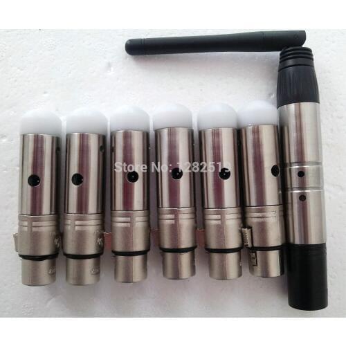 7pcs 2.4G wifi Wireless DMX Lighting Controller 1pc Transmitter+6pc Receivers