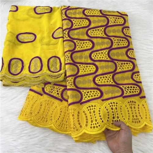 African swiss voile lace high quality tissu dentelle nigerian lace fabric cotton brode lace gele headtie sewing material 7yard