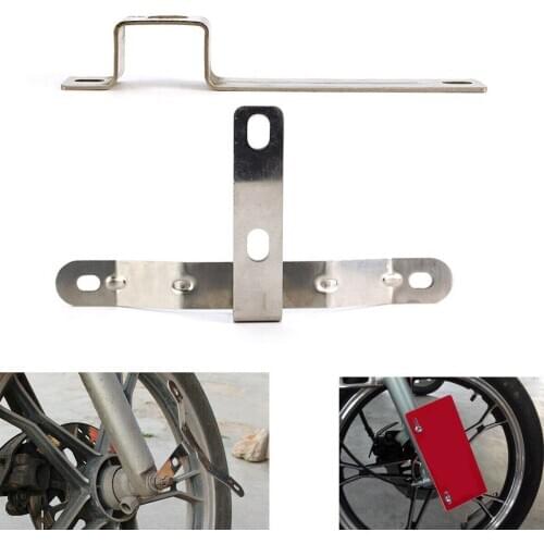 Motorcycle Accessories Electric Car Front License Plate Holder Bracket Stainless Steel Mount