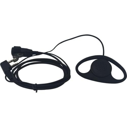 Walkie talkie accessories D shape Soft Ear Hook Earpiece 2 Pin PTT Mic Headset For Baofeng UV-5R BF-888S UV-82 TYT D-type