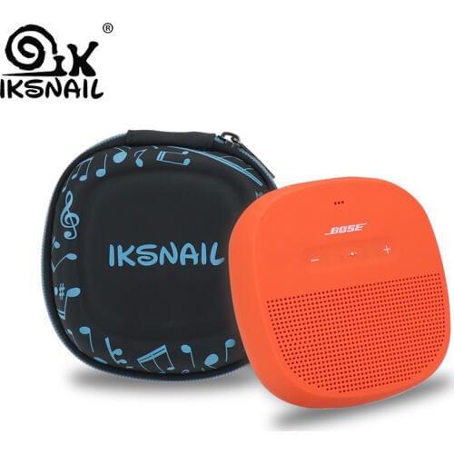 IKSNAIL Wireless Bluethooth Speaker Cover Case For Bose SoundLink Micro Speaker-Fits For Plug&Cables Pouch Box Storage Strap Bag