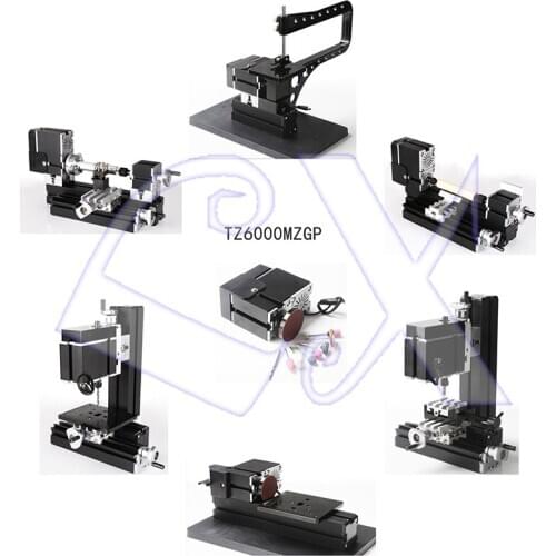 Zhouyu TZ6000MZGP Big Power Electroplated Mini Metal Bow Arm 6 In 1 Kit 12000rpm 60W