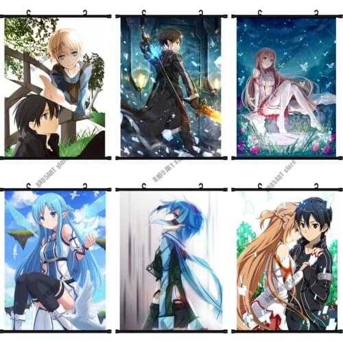 Sword Art Online Canvas Painting Wall Art Anime Posters and Prints Nordic Home Decoration Pictures for Living Kids Room Decor