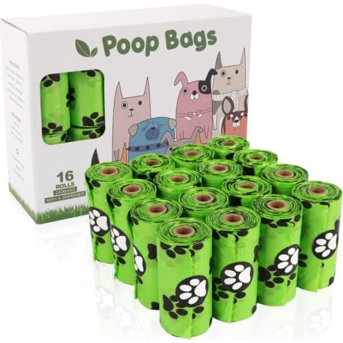 120 Counts Dogs Poop Bag Biodegradable Dog Poop Bags Pet Waste Bags pink Clean Up Refill Rolls Pet Poop Bags