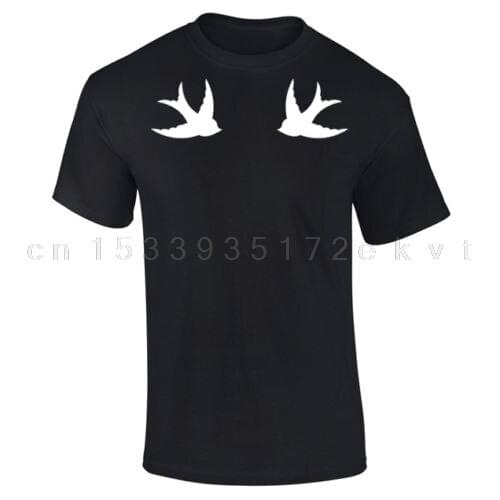 Mens Swallows Birds Tattoo Style T-shirt S-XXXL New T Shirts Funny Tops Tee New Unisex Funny Tops