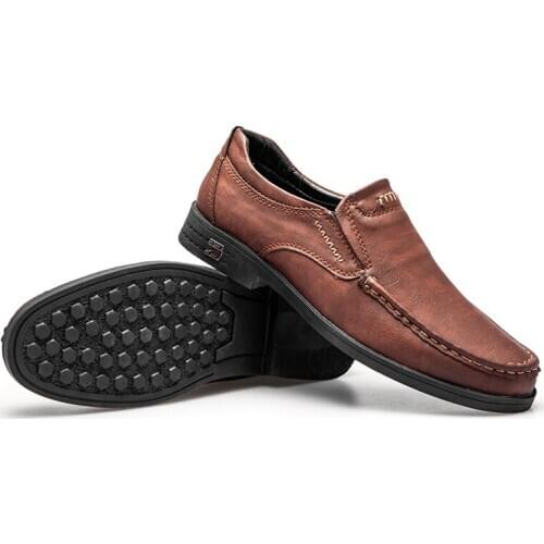 Luxury Brand AGUTZM Casual shoes Men Loafers slip on flats Breathable Handmade plus size 38-47 Moccasins male Black driving shoe