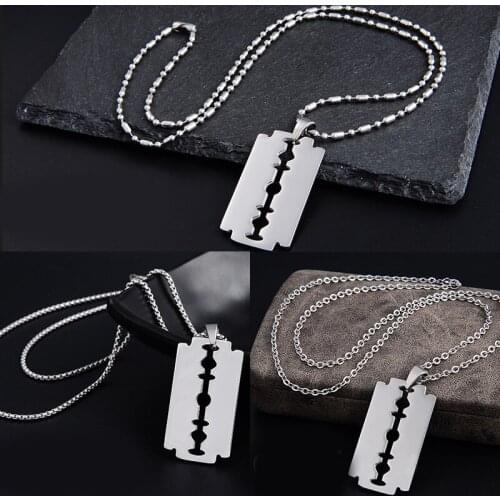 Mens necklaces pendant stainless steel hip hop necklaces large pendants gifts for male accessories necklace jewelry on the neck