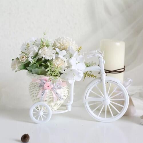 Mini Carriage Set Artificial Flower Rose Wholesale Plant Home Decoration Bouquet Material Wedding Party