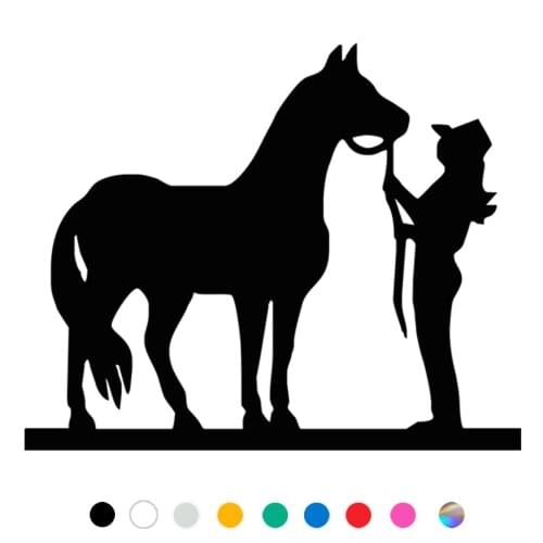 Horse Car Sticker Cowgirl Anmails Decal For Cars Auto Motorcycle Bumper Window Door Body JAYJOE Vinyl Car Stickers