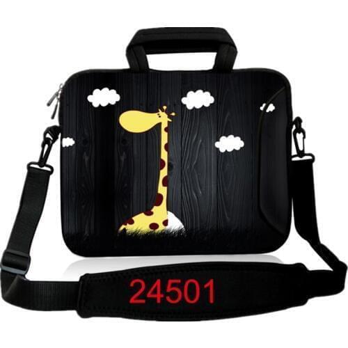 10 11.6 13 14.4 15.6 17.3 inch giraffe Laptop Shoulder Bag Notebook Case Netbook Tablet Sleeve PC Handbag with Zipper #K