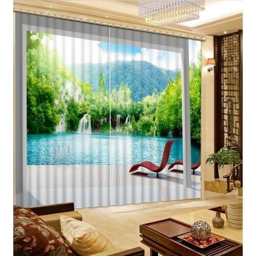 Newest 3D Printing Curtains Newest Blackout Cortians Beautiful Full Light Shading Bedroom Livng Room Curtains CL-204