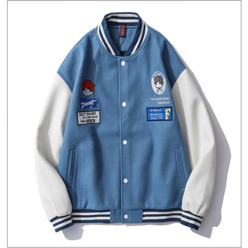 2021 Spring and Autumn New Stand-up Collar Fashion Trend Baseball Uniform Casual Jacket Youth Popular Loose Jacket
