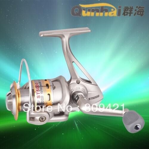 Whole Sale 20pcs/lot ST5000A 2013 New 6 BB High Speed Power Gear Spinning Aluminum Fishing Reel ST5000A