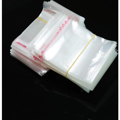 Wholesale 200pcs 4x6cm Mini Clear Plastic Bag Resealable Cellophane Poly Bags Self Adhesive Seal Opp Bag Jewelry Packaging Bags