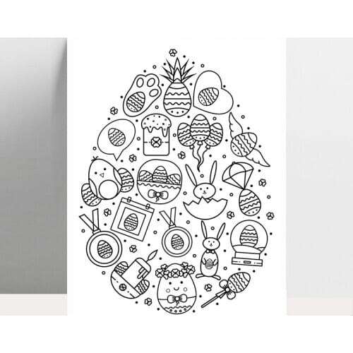 AZSG Original Easter Eggs Clear Stamps For DIY Scrapbooking/Card Making/Album Decorative Silicone Stamp Crafts