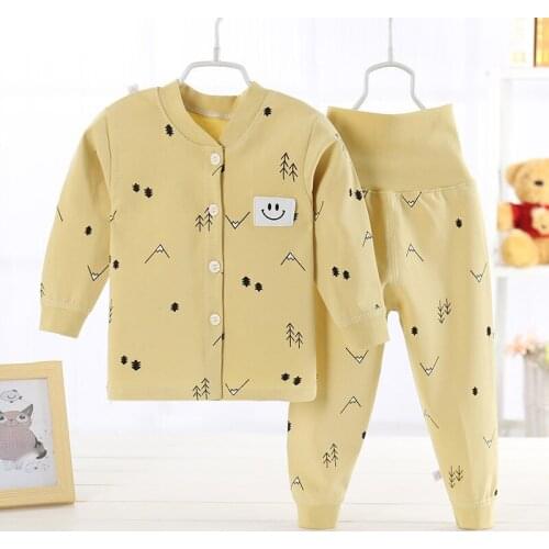 0-2 year Baby Clothes Set Winter Cotton Newborn Baby Boys Girls Clothes 2PCS Baby Pajamas Unisex Kids Clothing Sets