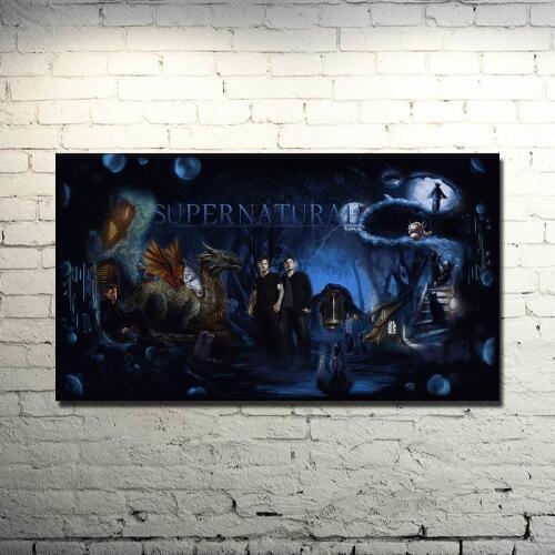 Supernatural - Devil Ghost Art Silk Fabric Poster Print 13x24 20x36 TV Series Pictures For Wall Decor Dean Sam Winchester 023