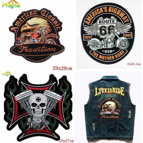 Prajna Guns N Roses Patch Jeans Jacket Motorcycle Iron On Stickers On Clothes Skeleton Biker Badge Patches Hot Sale Applique D