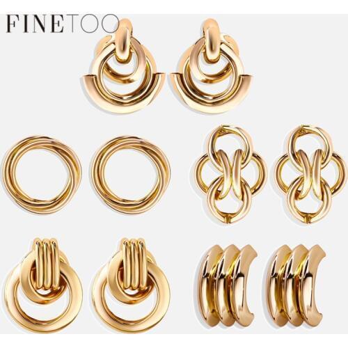 Fashion Gold Color Twisted Love Knot Earrings for Women Classic Tie the Knot Stud Earring Bridal Wedding Jewelry