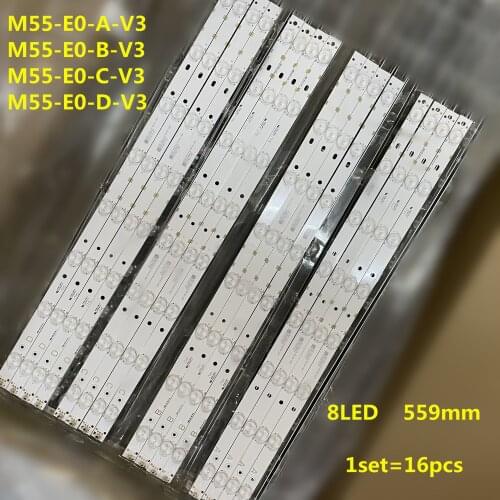 Vizio M55-E0 LED Light Strips Complete set M55-E0-A-V3 M55-E0-B-V3 M55-E0-C-V3 M55-E0-D-V3