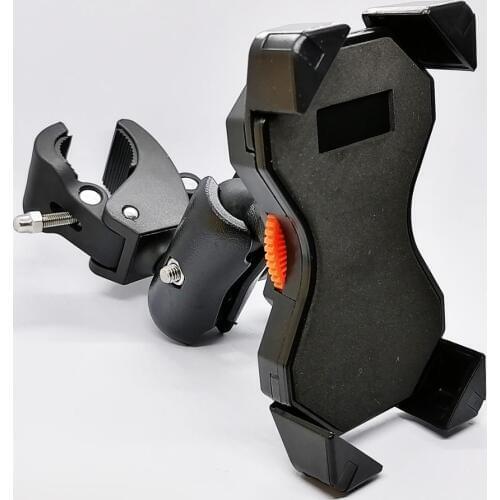 Bicycle Phone Grip Mount Stand Cycle Bike Handle Bar Rail Mount Stand for 3.5-6.5 inch Cell Phones and GPS