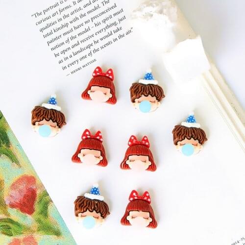 ZiccoWong Fashion Cartoon Blow Bubbles Boy Girl Ear Stud Earring For Women Girl Resin Lovely Figure Stud Earring Jewelry Gift