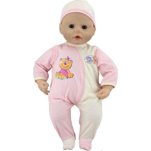 2pcs In 1, Hat+Suit for 46cm Baby Doll 18 Inch Dolls Clothes