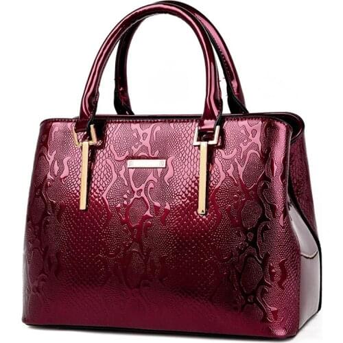 2021 2020 Fashion High Quality Patent Leather Luxury Tote Bag Large Capacity Handbag Womens Diagonal Shoulder Bag