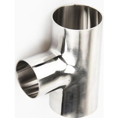 51mm x 25mm x 51mm OD 304 Stainless Steel Sanitary Weld Tee Connector Pipe Fitting For Home Brew Homebrew