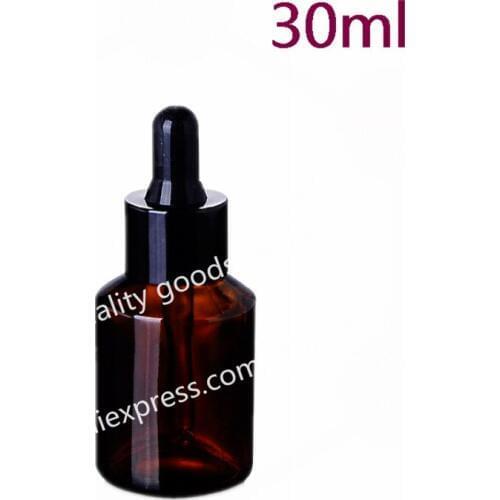 Free shipping 200pcs 30ml amber glass bottle with dropper, essential oil packing bottle dropper bottle with roblique angle