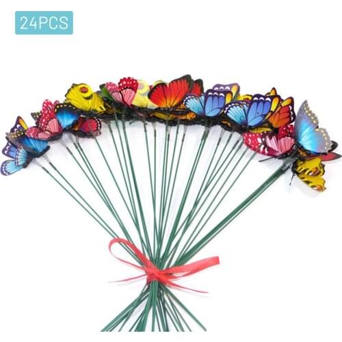 Bunch of Butterflies Garden Yard Planter Colorful Whimsical Butterfly Stakes Decoracion Outdoor Decor Flower Pots Decoration