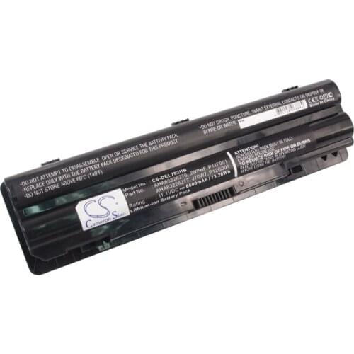 CS 6600mAh/73.26Wh battery for DELL XPS 14,XPS 14 (L401X),XPS 15,XPS 15 (L501X),XPS 17,XPS 17 (L701X),17 (L702X)