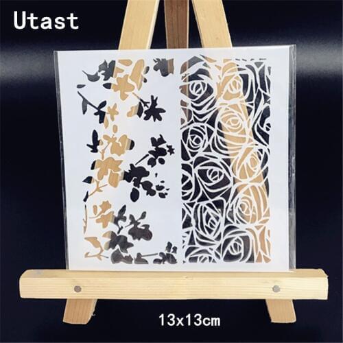 Flowers Leaves DIY Plastic Layering Stencils Masking Spray Template For Wall Scrapbooking Painting Photo Album Paper Card Craft