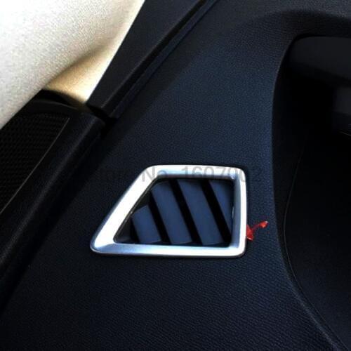 For Peugeot 4008 2016 2pcs Stainless Steel Center Consoles Air Condition Vents Outlets Cover Trim Car Interior Accessories