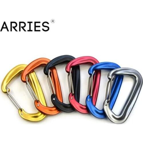 12KN Aviation Aluminum Hammock Carabiner Spring Clasp Clip Swing Backpack Hook Mountaineering Camping Climbing Safety Buckle