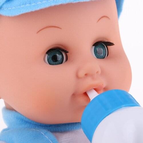 Soft Vinyl 35cm Reborn Baby Boy Doll Kids Pretend Play Mom Role Play Toy