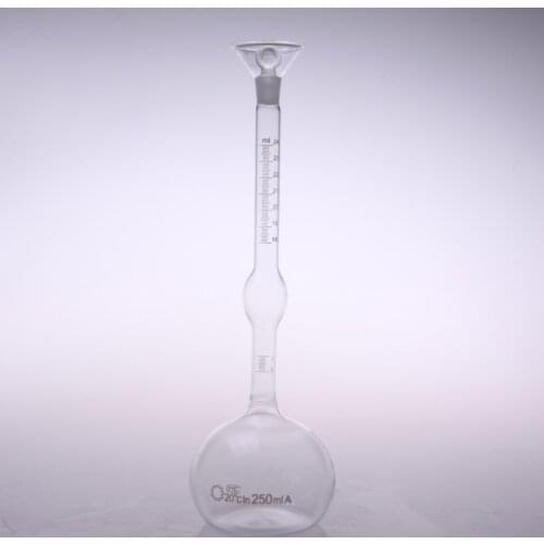 Lab GLass Lees 250mL Solid Pycnometer Specific Gravity Bottle Picnometer Cement Laboratory Equipment