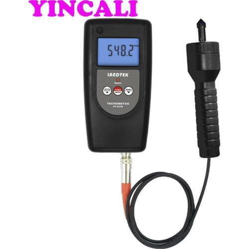 Multifunctional Digital Tachometer DT-2859 Photo and Contact Type Measures Rotative Velocity, Surface Speed, Frequency of Motor
