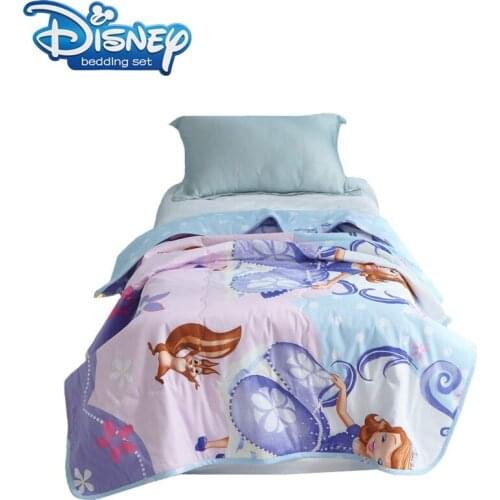 Sofia princess thin comforter disney 3d Cartoon summer quilt cotton cover children bedroom decor soft blanket kid 200x230