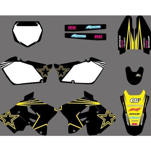 Motorcycle Graphic Decals And Stickers Kit For Suzuki RM125 RM250 RM 125 250 2001 2002 2003 2004 2005 2006 2007-2012