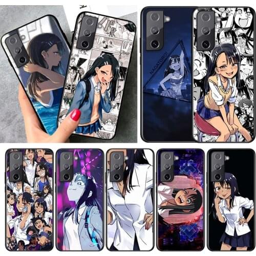 Nagatoro San Anime For Samsung Galaxy S21 S20 FE Ultra Lite S10 5G S10E S9 S8 S7 S6 Edge Plus Black Soft Phone Case