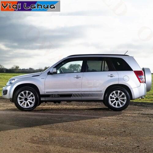 For Suzuki Grand Vitara AT MT 4X4 OFF ROAD Stripes Decal Car Body Door Side Decor Stickers Fit 3-5 doors Sport Decals
