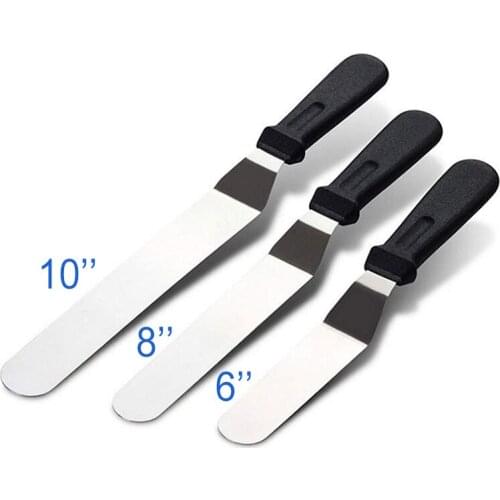 New Offset Spatula with Plastic Handle - Professional Cake Decorating Tool Stainless Steel Cake Utensils Spatula cake cookie