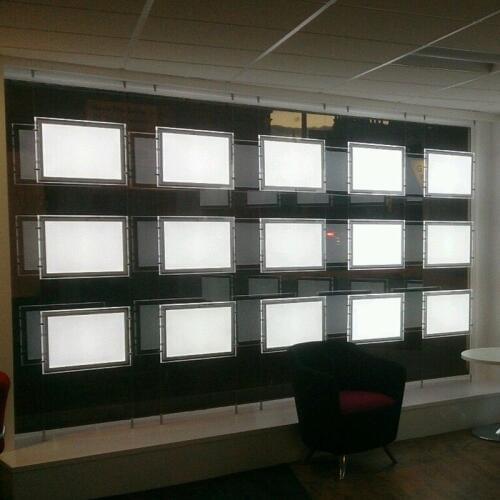 New 12xA3 LED Double Side Window Light Pocket Light Panel Real Estate Agent Hanging Display System Kits