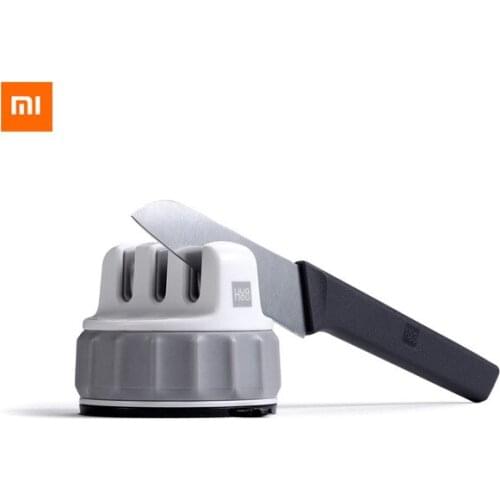 Original Xiaomi Youpin Huohou Mini Knife Sharpener Fixable Sharpen Stone Trible Wheel Whetstone Super Suction Knife Tool